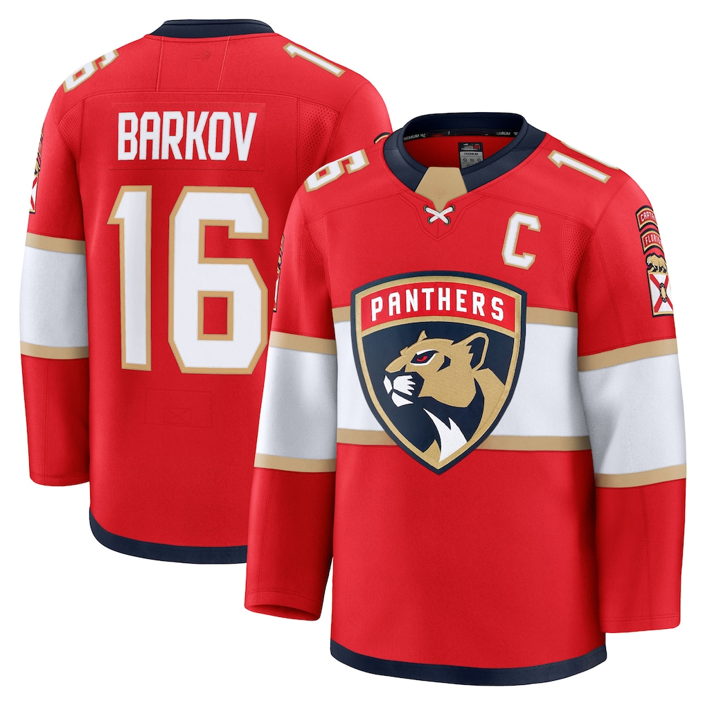 Friene F.Panthers #16 Aleksander Barkov Red Home Premium Jerseys