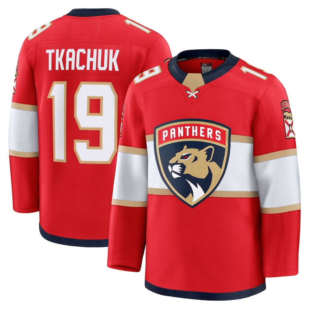 Friene F.Panthers #19 Matthew Tkachuk Red Home Premium Jerseys