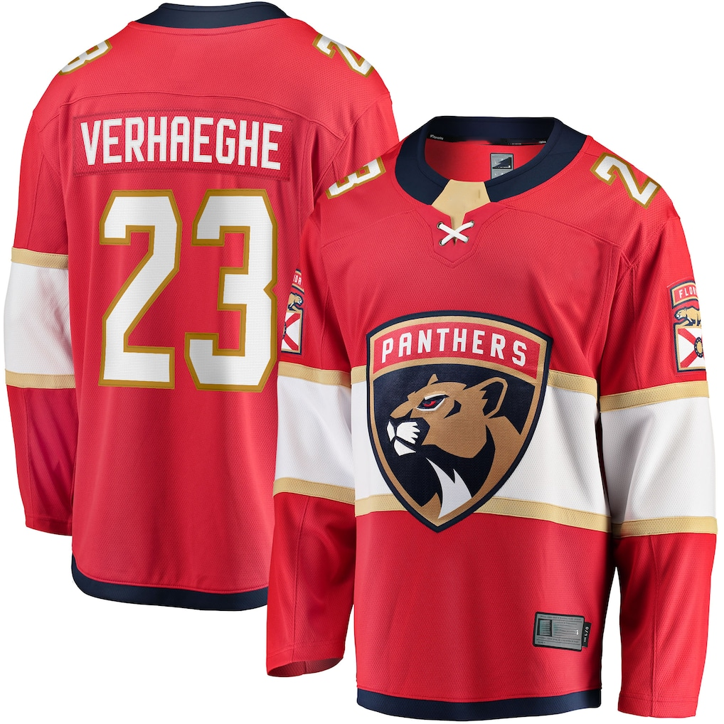 Friene F.Panthers #23 Carter Verhaeghe Red Home Breakaway Jerseys