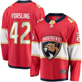 Friene F.Panthers #42 Gustav Forsling Red Home Breakaway Player Jerseys