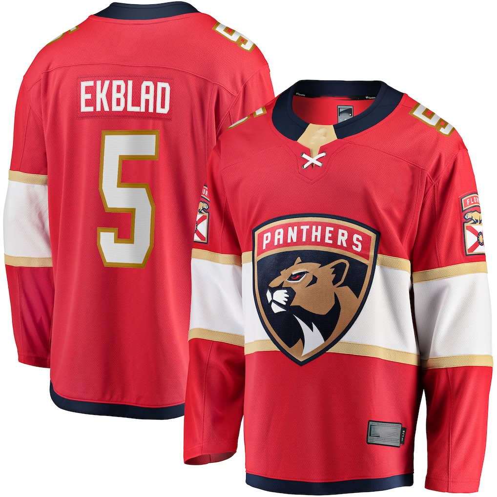 Friene F.Panthers #5 Aaron Ekblad Red Home Team Breakaway Player Jerseys