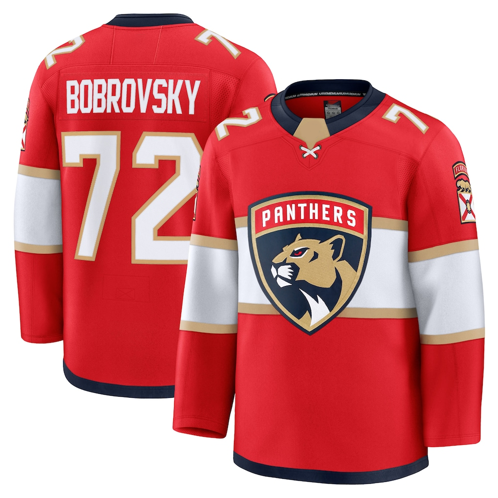 Friene F.Panthers #72 Sergei Bobrovsky Red Premium Jerseys