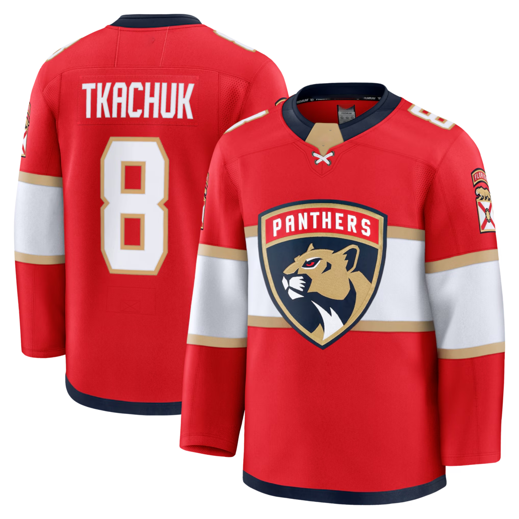Friene F.Panthers #8 Brady Tkachuk Red Home Premium Jerseys