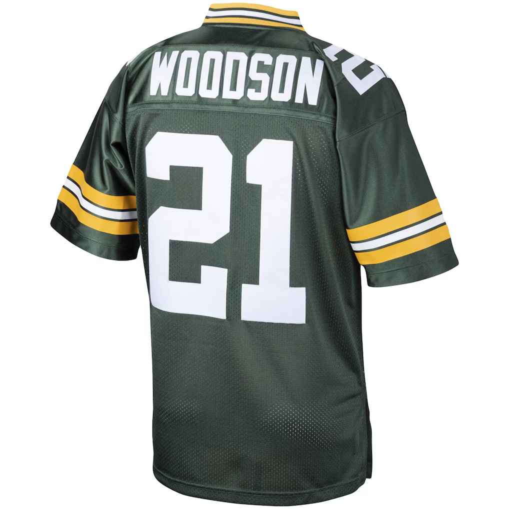 Friene G.Bay Packers 2010 #21 Charles Woodson Mitchell & Ness Green Authentic Throwback Retired Player Puhic Stitched Jerseys
