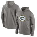 Friene GB.Packers Gray Circuit Logo Pullover Hoodies Limited Game Blank Player Stitched Jerseys