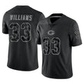 Friene GB.Packers #33 Evan Williams Player Black Reflective Limited Home Game Stitched Jerseys