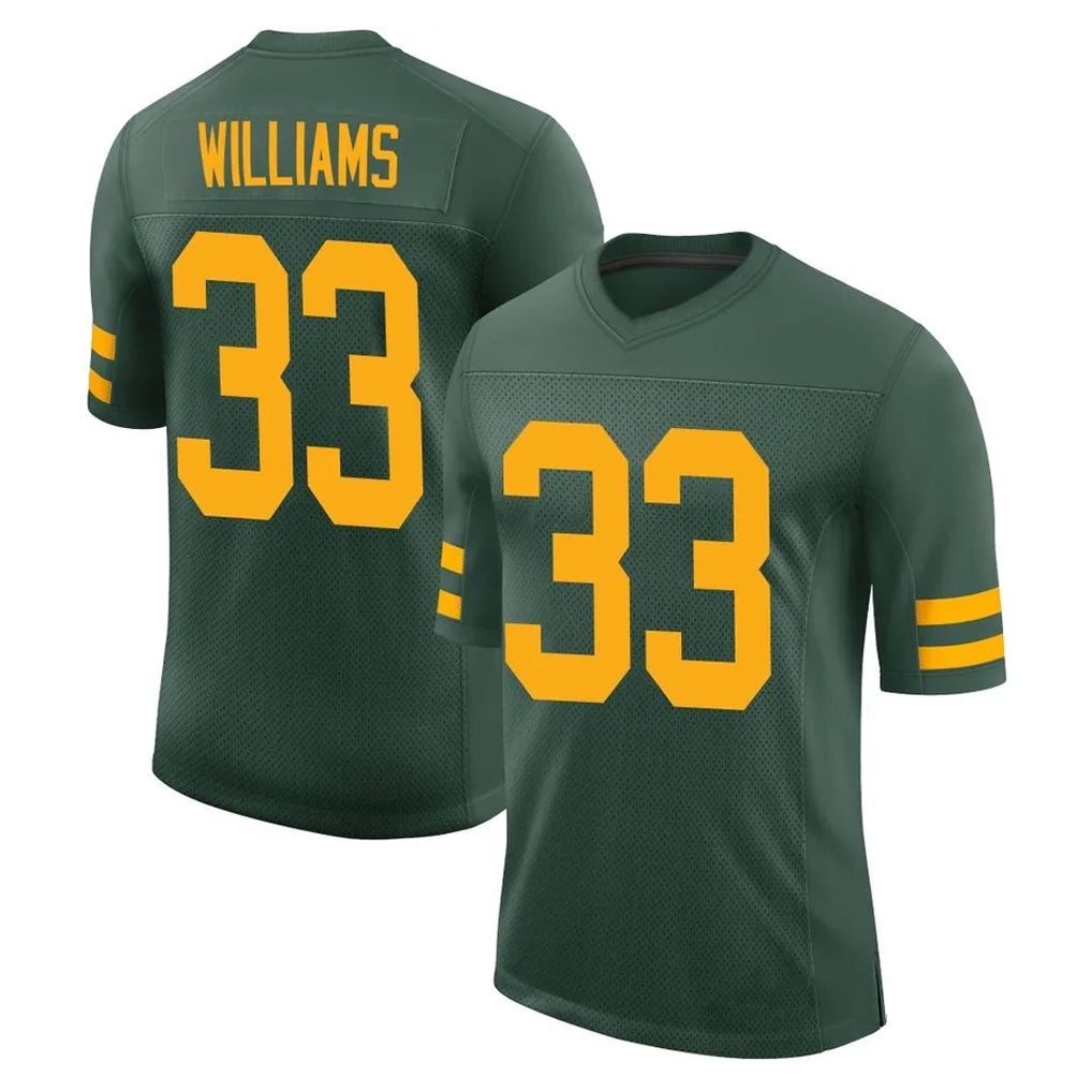 Friene GB.Packers #33 Evan Williams Player Green Alternate Vapor Home Game Stitched Jerseys