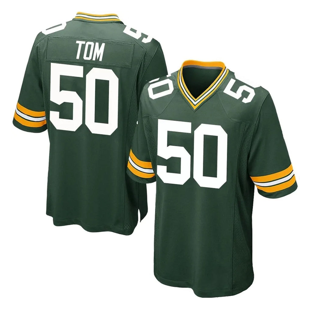 Friene GB.Packers #50 Zach Tom Player Green Home Game Stitched Jerseys