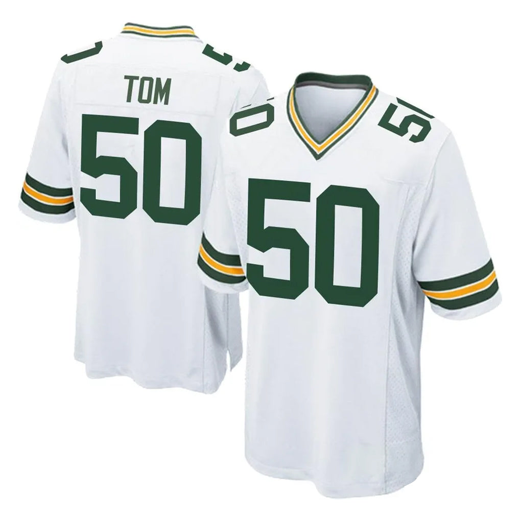 Friene GB.Packers #50 Zach Tom Player White Home Game Stitched Jerseys