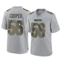 Friene GB.Packers #56 Edgerrin Cooper Player Gray Atmosphere Fashion Home Game Stitched Jerseys