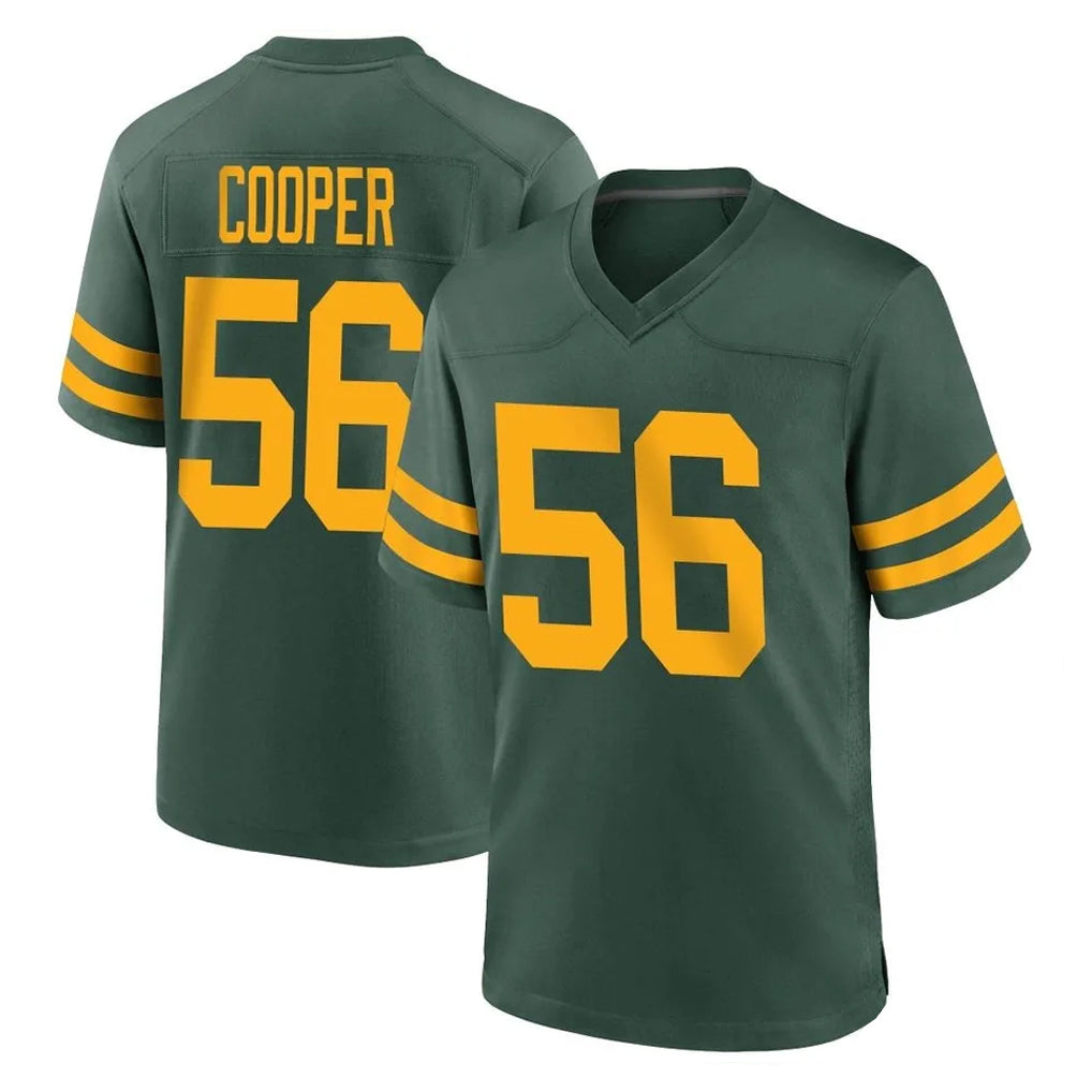 Friene GB.Packers #56 Edgerrin Cooper Player Green Alternate Home Game Stitched Jerseys