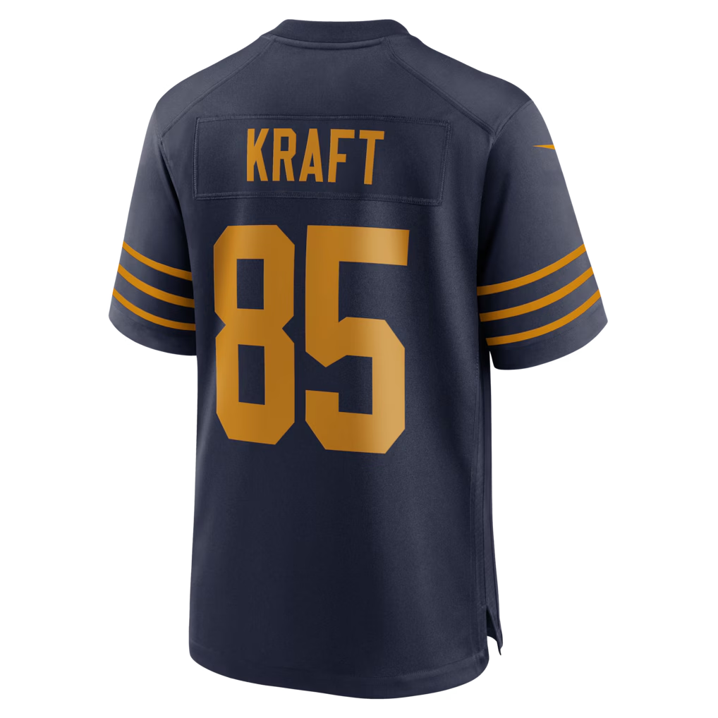 Friene GB.Packers #85 Tucker Kraft Navy Alternate Game Stitched Jerseys
