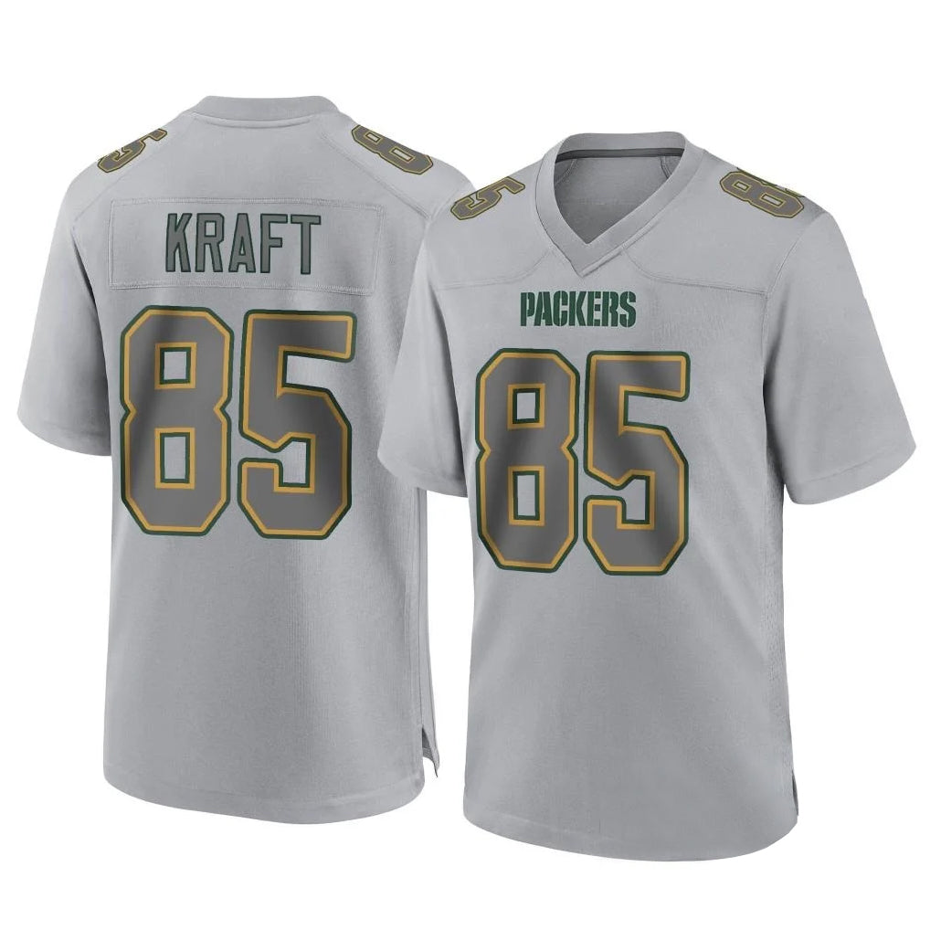 Friene GB.Packers #85 Tucker Kraft Player Gray Atmosphere Fashion Home Game Stitched Jerseys