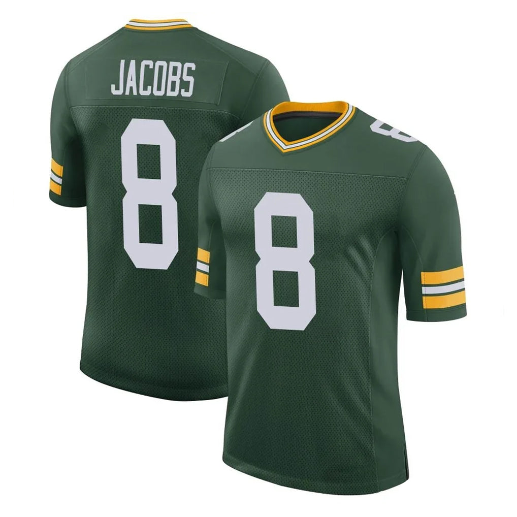 Friene GB.Packers #8 Josh Jacobs Player Green Limited Classic Home Game Stitched Jerseys