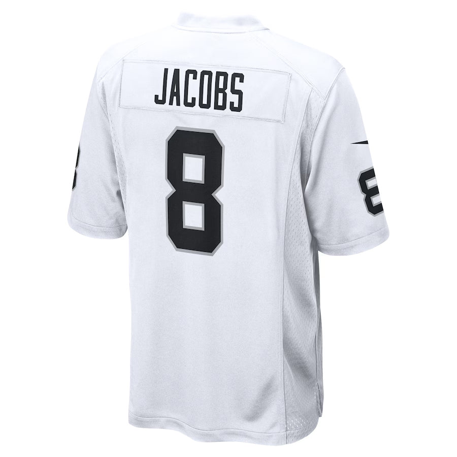 Friene GB.Packers #8 Josh Jacobs Player White Home Game Stitched Jerseys