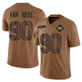 Friene GB.Packers #90 Lukas Van Ness Player Brown Salute To Service Limited Stitched Jerseys