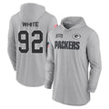 Friene GB.Packers #92 Reggie White Player Gray Hoodies Game Stitched Jerseys