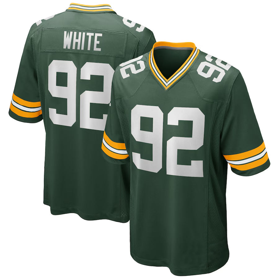 Friene GB.Packers #92 Reggie White Player Green Home Game Stitched Jersey