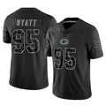 Friene GB.Packers #95 Devonte Wyatt Player Black Reflective Limited Home Game Stitched Jerseys