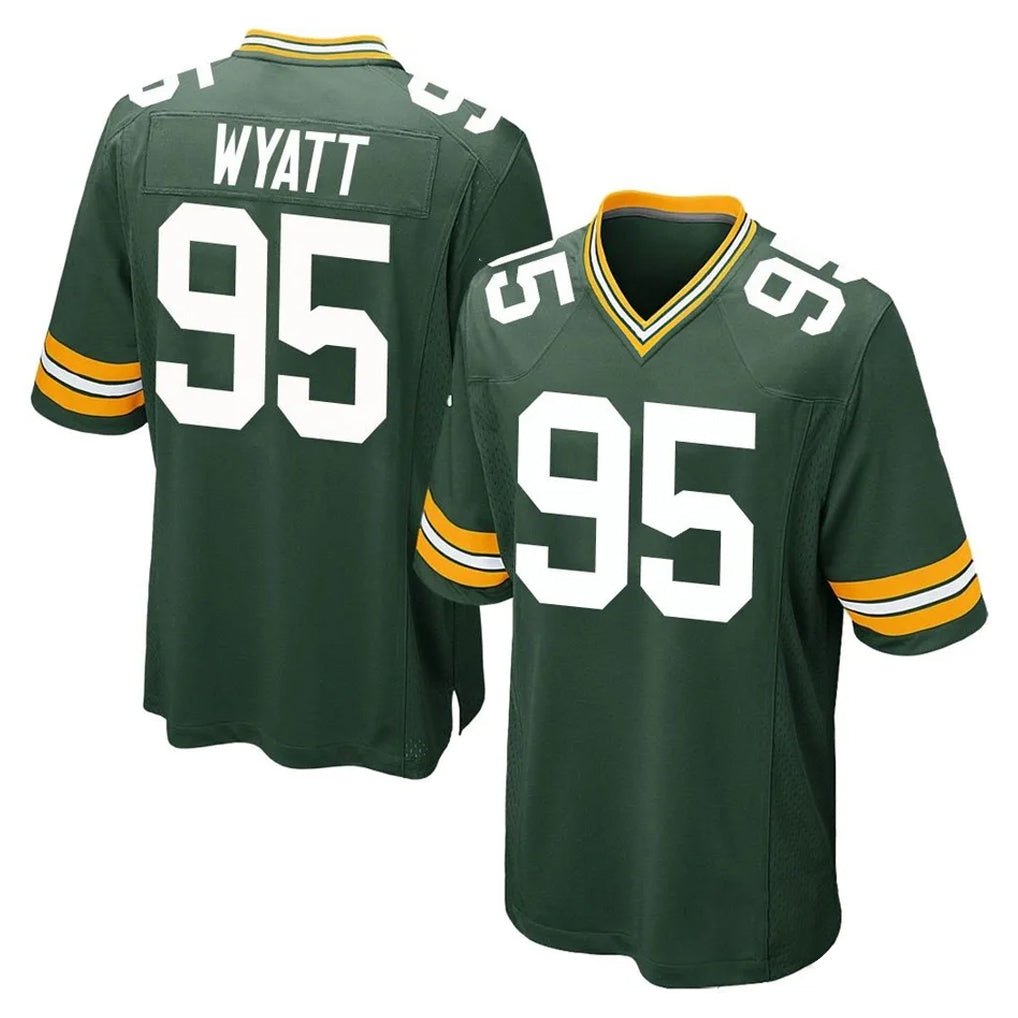 Friene GB.Packers #95 Devonte Wyatt Player Green Home Game Stitched Jerseys