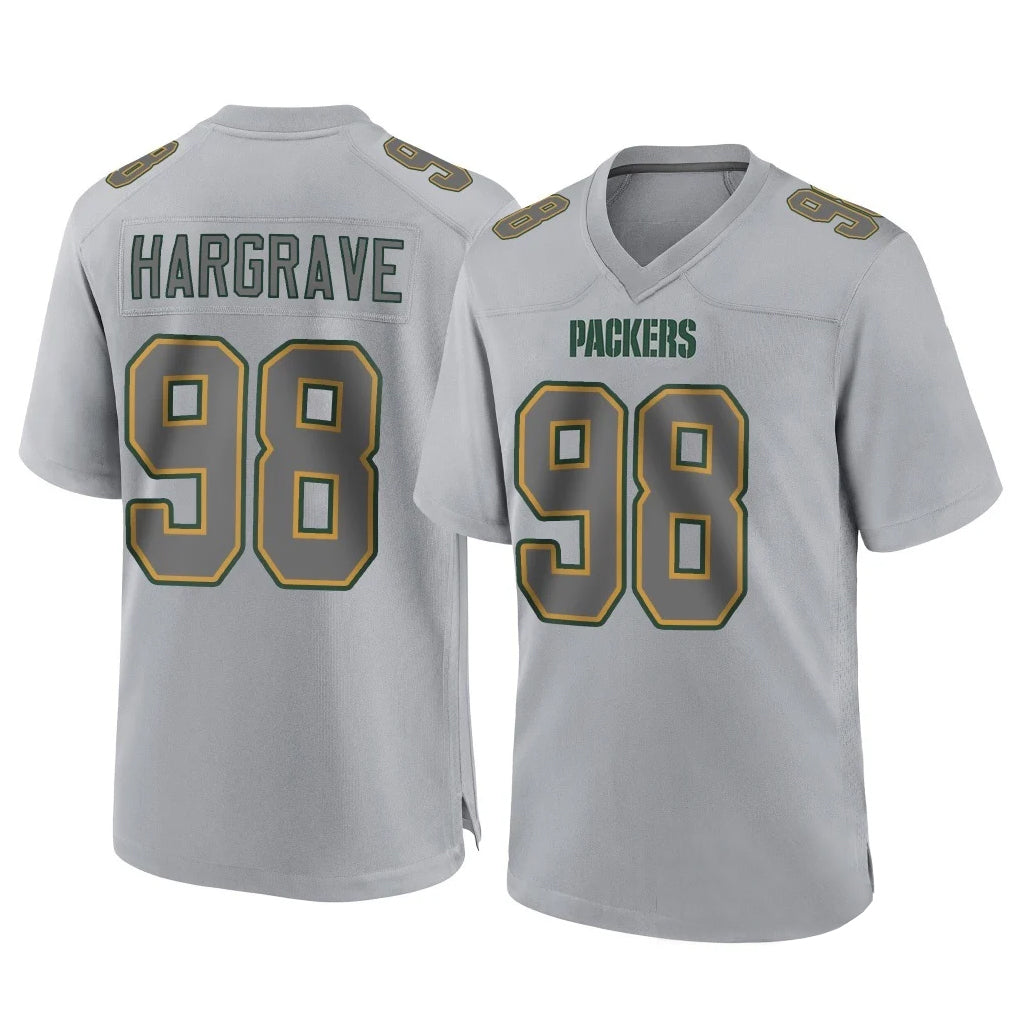 Friene GB.Packers #98 Javon Hargrave Player Gray Atmosphere Fashion Home Game Stitched Jerseys