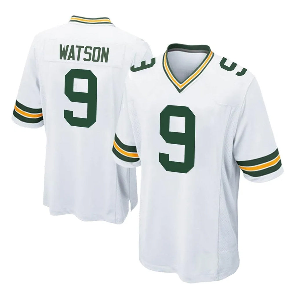 Friene GB.Packers #9 Christian Watson Player White Home Game Stitched Jerseys