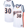 Friene GS.Warriors #30 Stephen Curry Mitchell & Ness White Hardwood Classics Swingman Jerseys