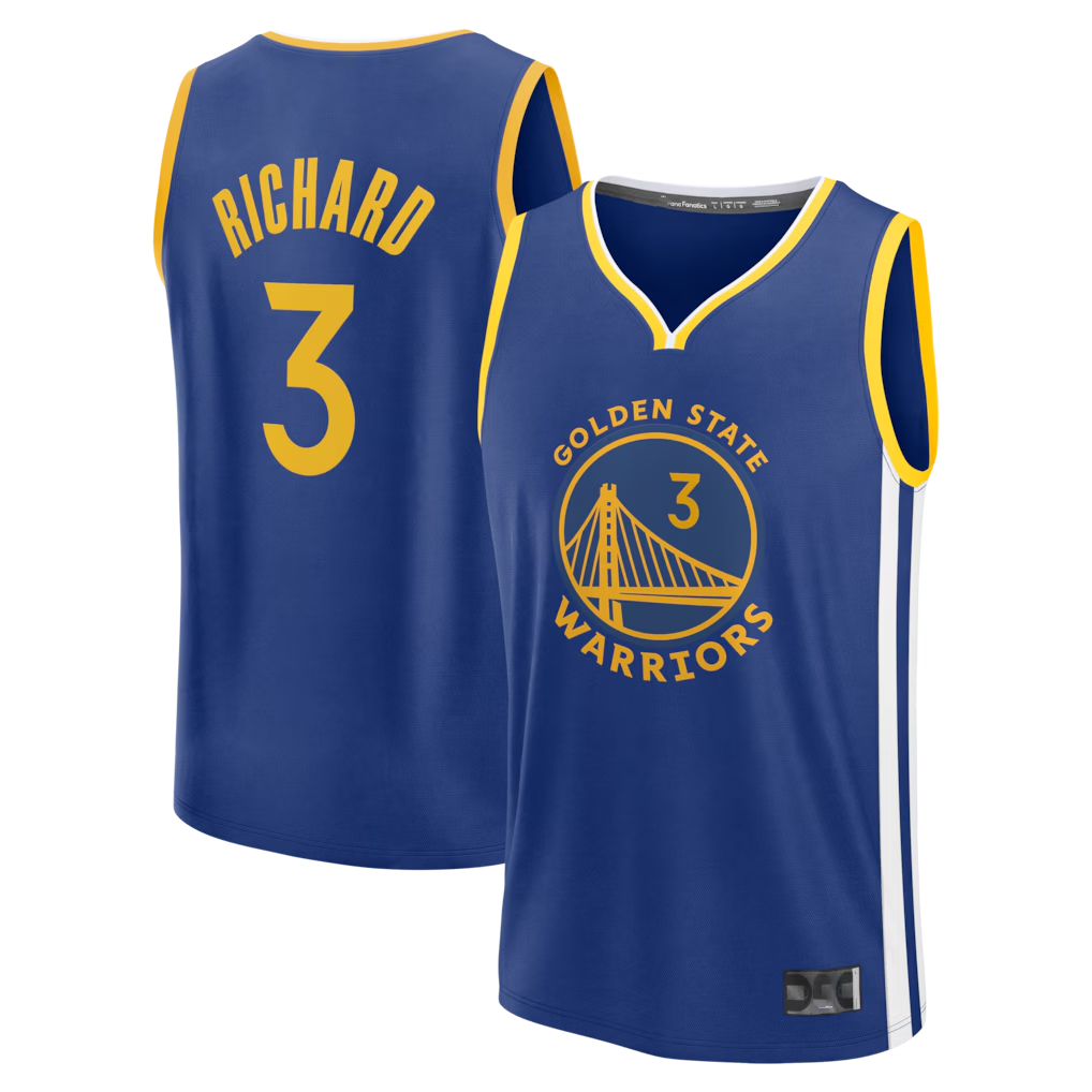 Friene GS.Warriors #3 Will Richard Blue Fast Break Replica Jerseys - Icon Edition