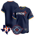 Friene H.Astros Navy City Connect Texas Patch Vapor Premier Blank Player Limited Home Stitched Jerseys