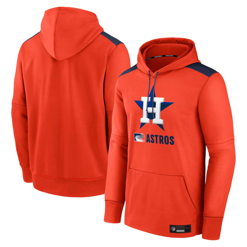Friene H.Astros Orange Club Fleece Pullover Hoodie Blank Player Stitched Jerseys