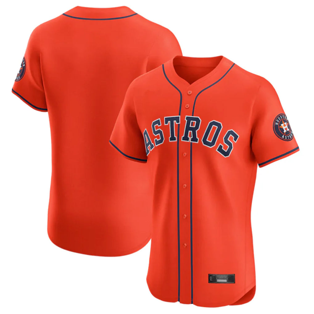 Friene H.Astros Orange Home Limited Elite Blank Player Stitched Jerseys