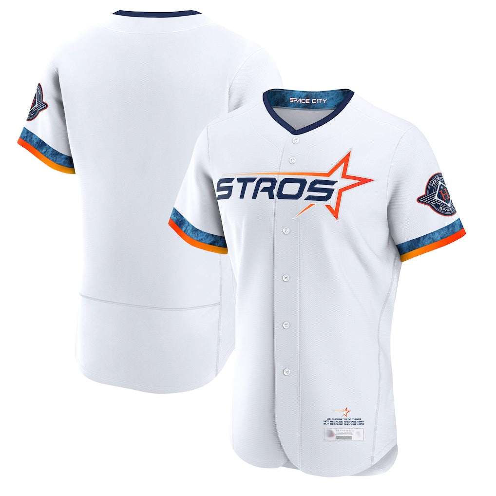 Friene H.Astros White City Connect Limited Elite Home Blank Player Stitched Jerseys