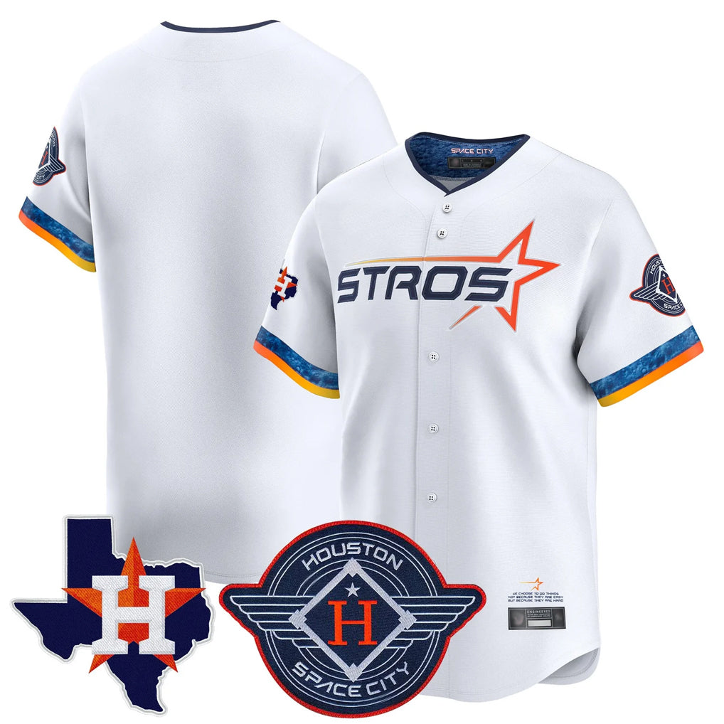 Friene H.Astros White City Connect Texas Patch Vapor Premier Blank Player Limited Home Stitched Jerseys