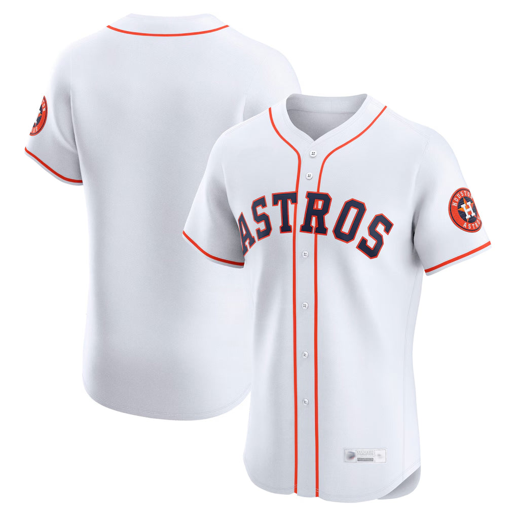 Friene H.Astros White Home Limited Elite Blank Player Stitched Jerseys