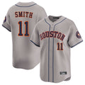 Friene H.Astros #11 Cam Smith Player Gray Home Limited Stitched Jerseys