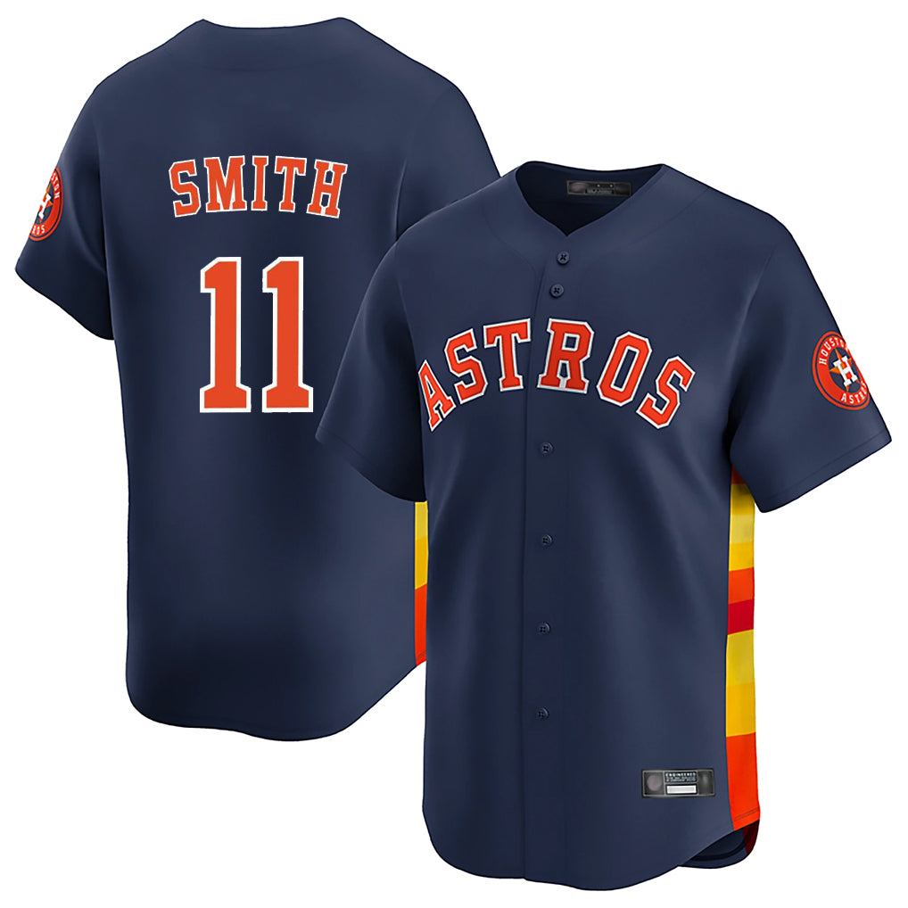 Friene H.Astros #11 Cam Smith Player Navy Home Limited Stitched Jerseys