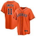 Friene H.Astros #11 Cam Smith Player Orange Home Game Stitched Jerseys