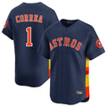 Friene H.Astros #1 Carlos Correa Player Navy Home Limited Stitched Jerseys
