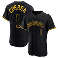 Friene H.Astros #1 Carlos Correa Player Snake Skin City Limited Elite Home Stitched Jerseys