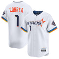 Friene H.Astros #1 Carlos Correa Player White City Connect Limited Home Stitched Jerseys