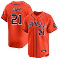 Friene H.Astros #21 Yainer Diaz Player Orange Home Limited Stitched Jerseys