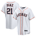 Friene H.Astros #21 Yainer Diaz Player White Home Game Stitched Jerseys