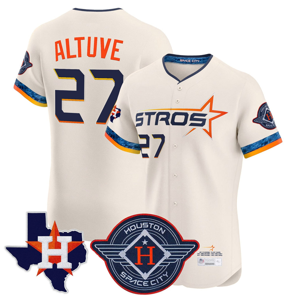 Friene H.Astros #27 Jose Altuve Player Cream City Connect Texas Patch Vapor Premier Limited Elite Home Stitched Jerseys