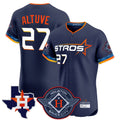 Friene H.Astros #27 Jose Altuve Player Navy City Connect Texas Patch Vapor Premier Limited Elite Home Stitched Jerseys