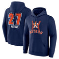Friene H.Astros #27 Jose Altuve Player Navy Pullover Hoodie Stitched Jerseys