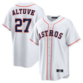 Friene H.Astros #27 Jose Altuve Player White Home Game Stitched Jerseys