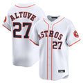 Friene H.Astros #27 Jose Altuve Player White Home Limited Stitched Jerseys