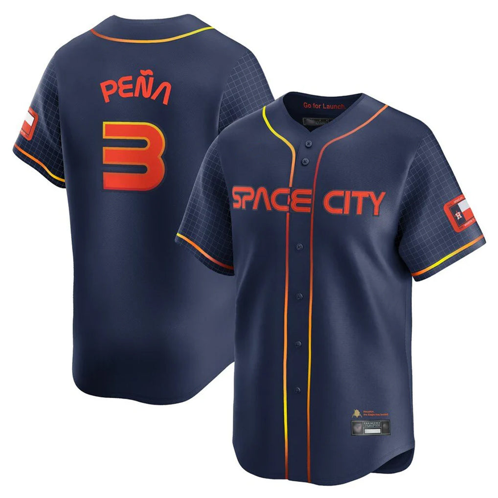 Friene H.Astros #3 Jeremy Pe?a Player Navy City Connect Home Limited Stitched Jerseys