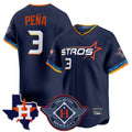 Friene H.Astros #3 Jeremy Pe?a Player Navy City Connect Texas Patch Vapor Premier Limited Home Stitched Jerseys