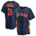 Friene H.Astros #3 Jeremy Pe?a Player Navy Home Game Stitched Jerseys